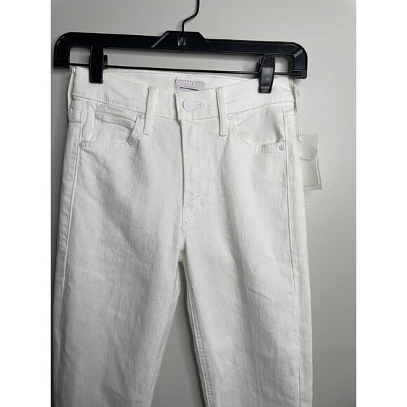 Mother Mid Rise Dazzler Ankle White Jeans Fairest of them All Size 23 NWT $198 - Picture 5 of 8